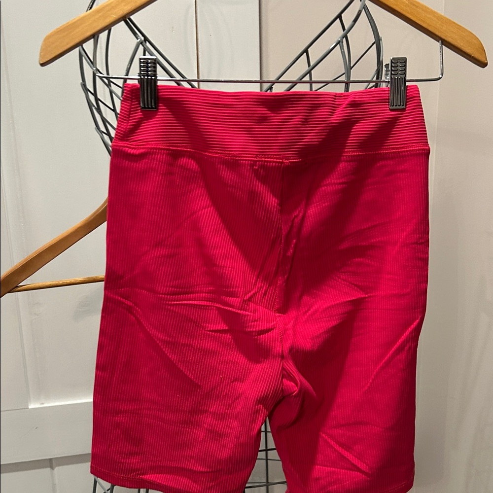 Dynamite Hot Pink Ribbed Bike Shorts - Picture 5 of 5